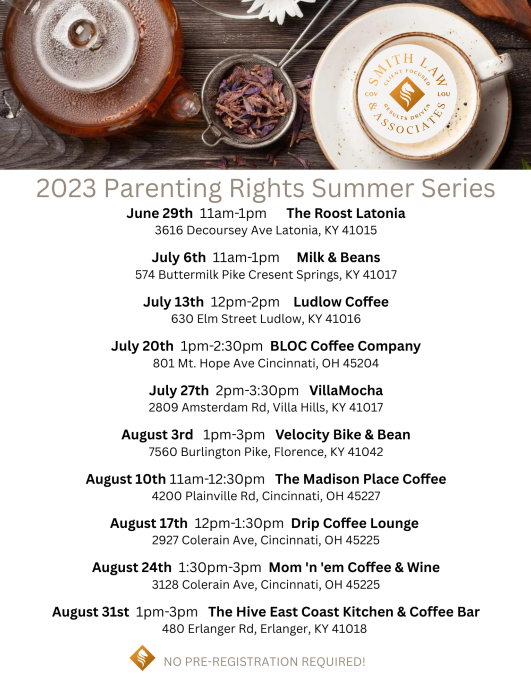 2023 Parenting Rights Summer Series Schedule 